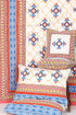 20s Cotton KING SIZE Bed Cover In Graphic Block Print