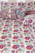 20s Cotton Bed Cover in Floral Block Print