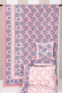 20s Cotton Bed Cover in Floral Block Print