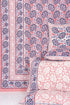 20s Cotton Bed Cover in Floral Block Print