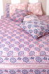 20s Cotton Bed Cover in Floral Block Print