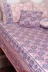 20s Cotton Bed Cover in Floral Block Print