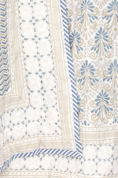 Mulmul Cotton Quilt in Block Print