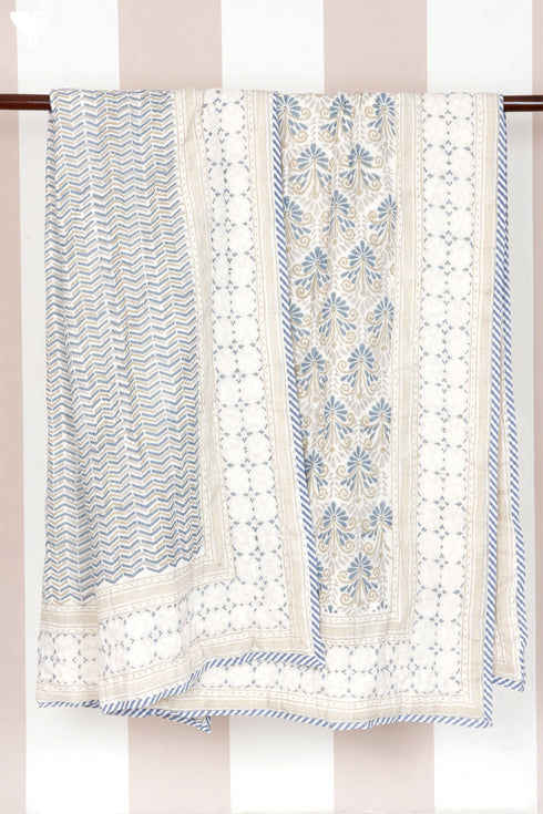 Mulmul Cotton Quilt in Block Print