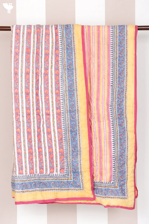 Mulmul Cotton Quilt in Block Print