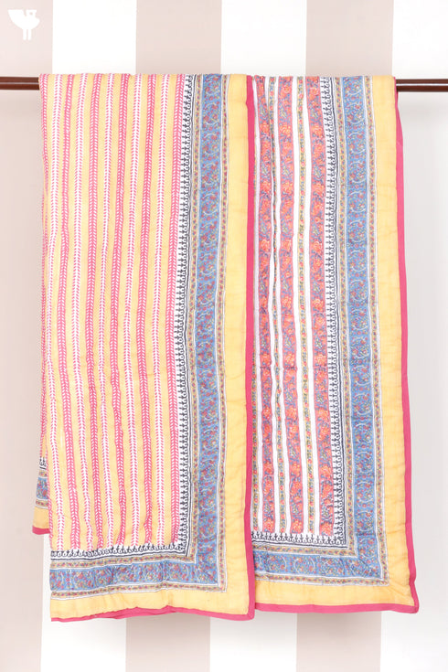 Mulmul Cotton Quilt in Block Print