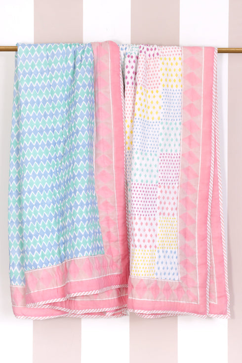 Mulmul Cotton Quilt in Block Print