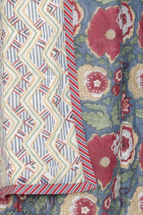 Mulmul Cotton Quilt In Block Print