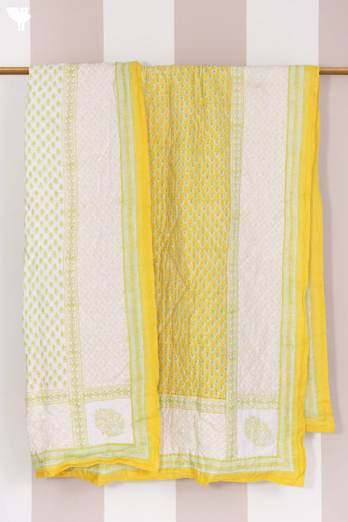 Mulmul Cotton Quilt in Block Print