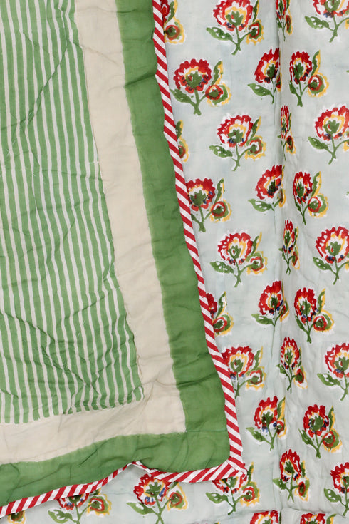 Mulmul Cotton Quilt in Block Print