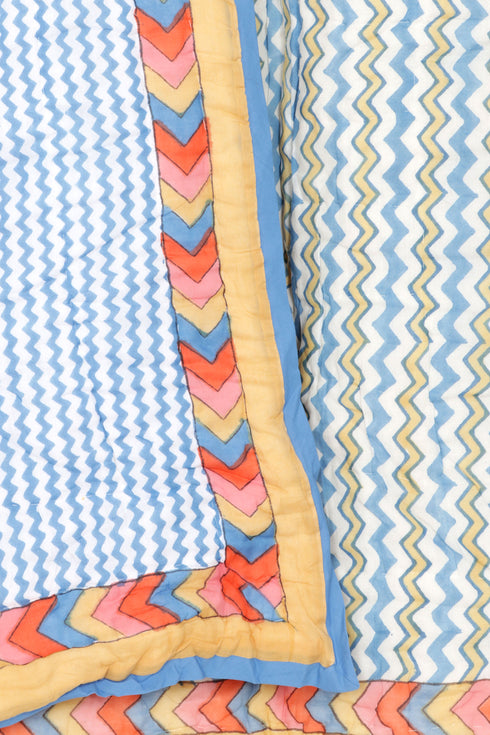 Mulmul Cotton Quilt in Block Print