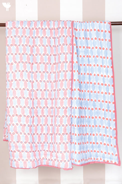 Mulmul Cotton Quilt Graphic Block Print