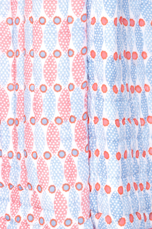 Mulmul Cotton Quilt Graphic Block Print