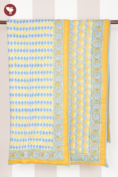 Mulmul Cotton Quilt in Block Print
