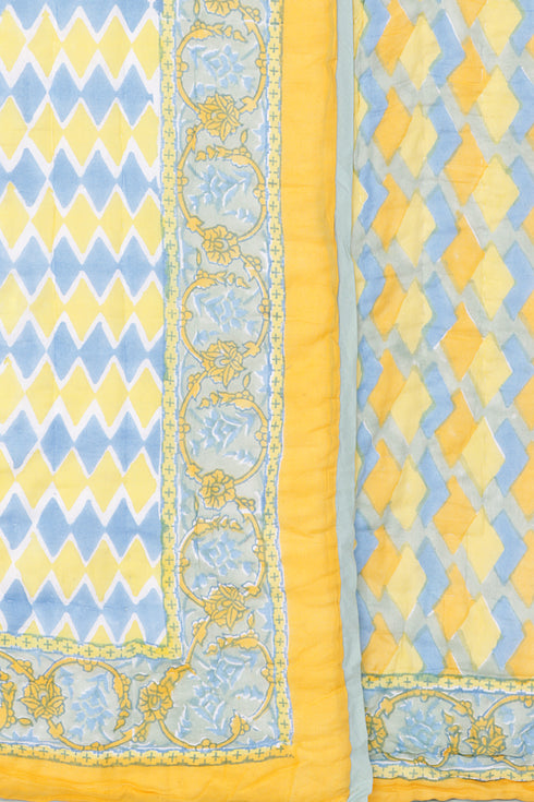 Mulmul Cotton Quilt in Block Print