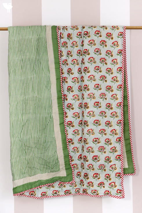 Mulmul Cotton Quilt in Block Print