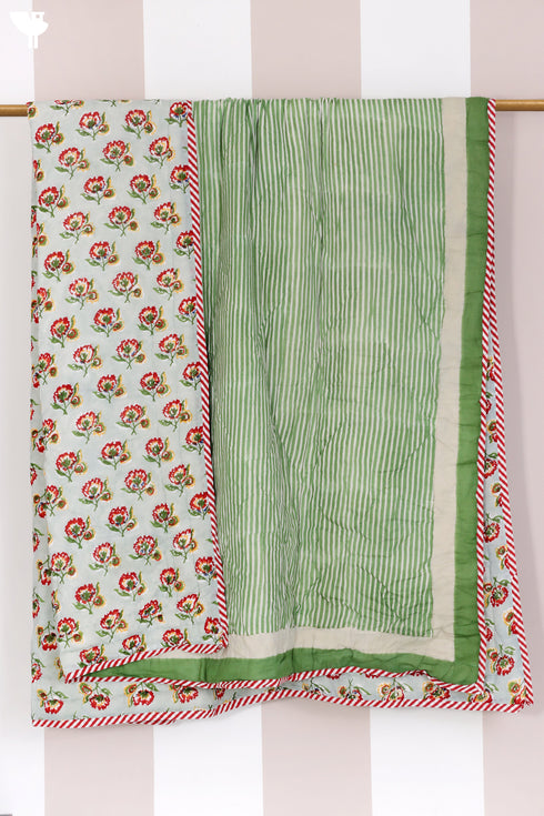 Mulmul Cotton Quilt in Block Print