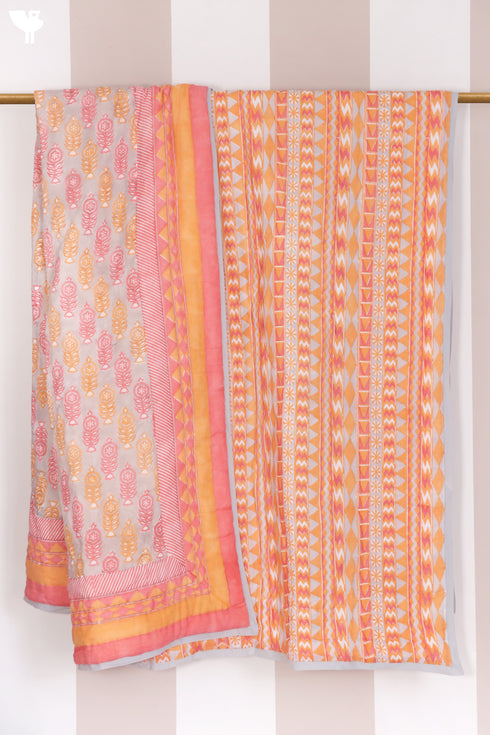 Mulmul Cotton Quilt in Block Print