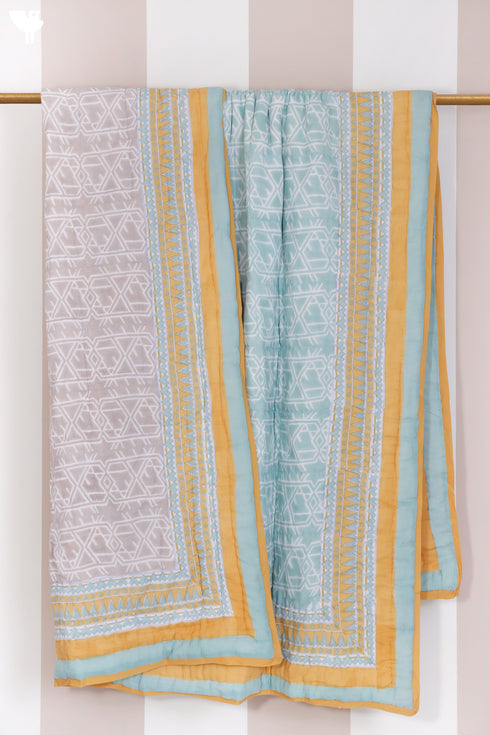 Mulmul Cotton Quilt in Block Print