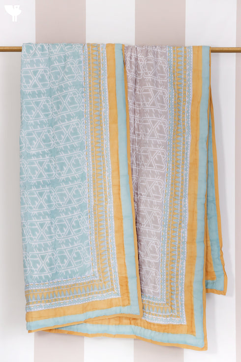 Mulmul Cotton Quilt in Block Print