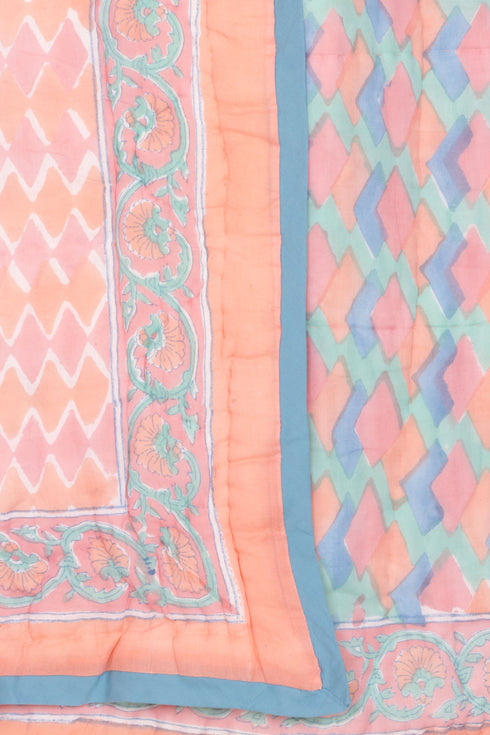 Mulmul Cotton Quilt in Block Print