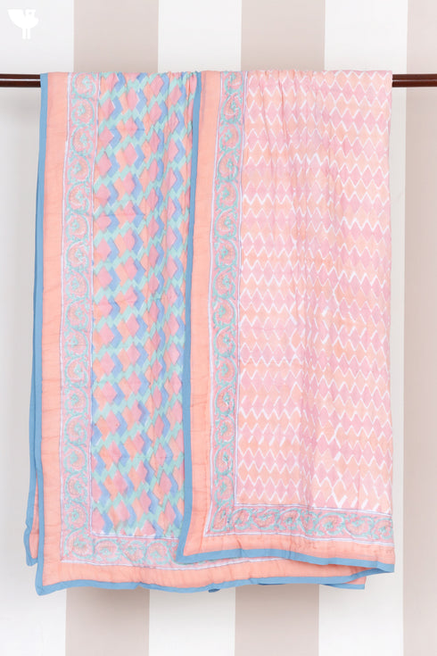 Mulmul Cotton Quilt in Block Print