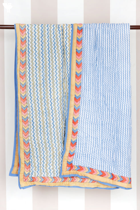 Mulmul Cotton Quilt in Block Print