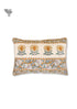 20s Cotton Cushion Cover in Block Print with Piping