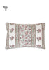 20s Cotton Cushion Cover In Floral Block Print Soft White Peach
