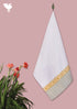 Handloom Cotton Bath Towel With Block Print Border