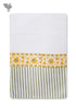 Handloom Cotton Bath Towel With Block Print Border