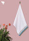 Handloom Cotton Bath Towel With Block Print Border