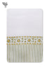 Handloom Cotton Bath Towel With Block Print Border