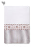 Handloom Cotton Bath Towel With Block Print Border