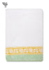 Handloom Cotton Bath Towel With Block Print Border