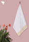 Handloom Cotton Bath Towel With Block Print Border