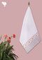 Handloom Cotton Hand Towel With Block Print Border