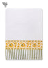 Handloom Cotton Hand Towel With Block Print Border