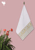 Handloom Cotton Hand Towel With Block Print Border