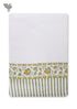Handloom Cotton Hand Towel With Block Print Border