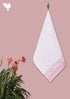 Handloom Cotton Hand Towel With Block Print Border