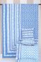 20s Cotton Bed Cover in Zigzag Geometric Block Print