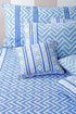 20s Cotton Bed Cover in Zigzag Geometric Block Print