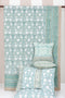 20s Cotton Bed Cover in Floral Block Print