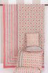 20s Cotton Bed Cover in Floral Block Print
