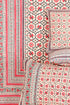 20s Cotton Bed Cover in Floral Block Print