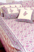 20s Cotton KING SIZE Bed Cover in Floral Block Print