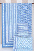 20s Cotton KING SIZE Bed Cover in Zigzag Geometric Block Print