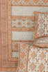 20s Cotton KING SIZE Bed Cover in Floral Block Print