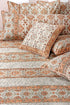 20s Cotton KING SIZE Bed Cover in Floral Block Print